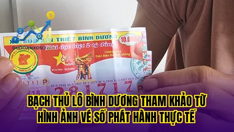 Bạch thủ lô Bình Dương tham khảo từ hình ảnh vé số phát hành thực tế