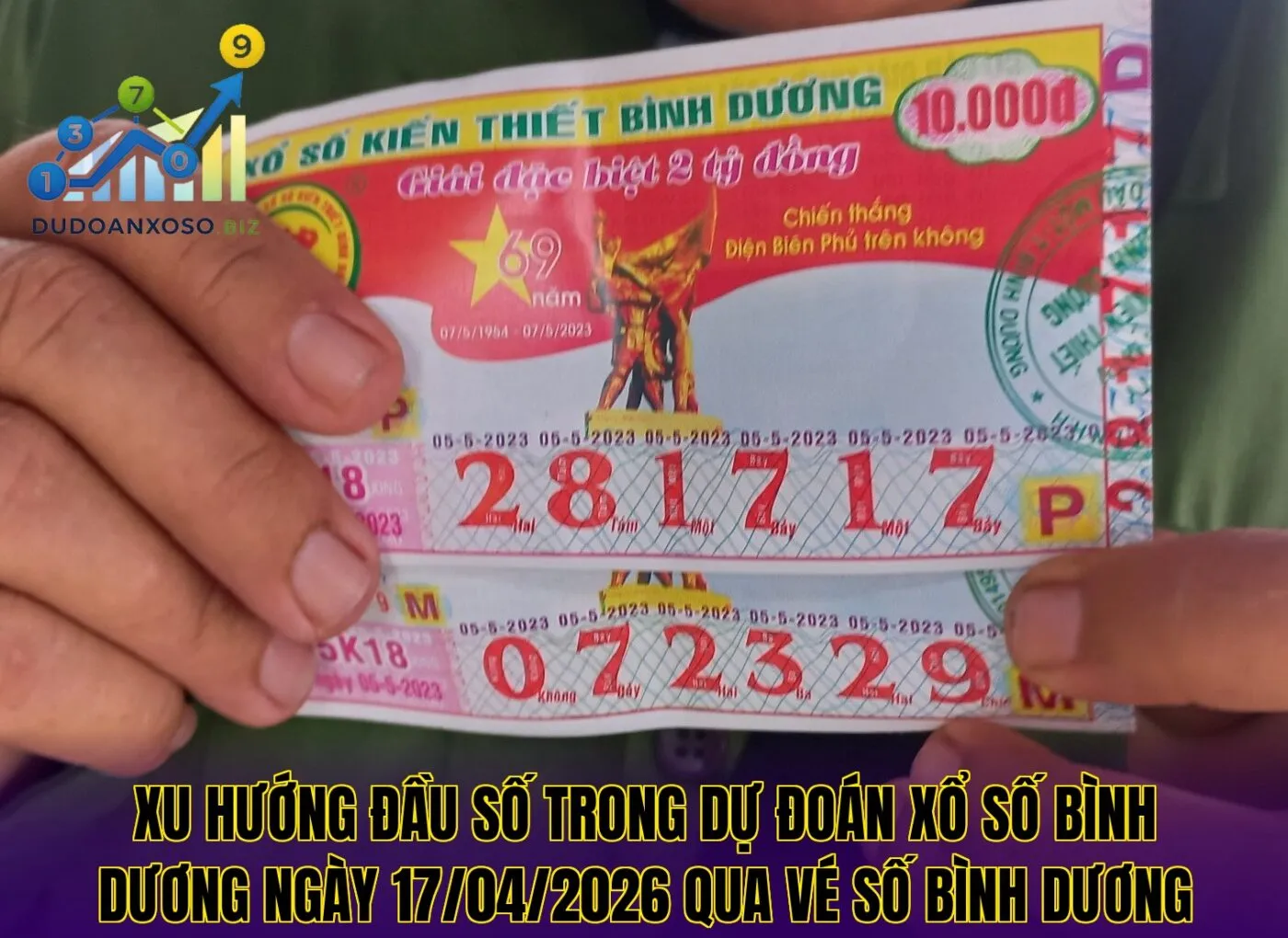 Xu hướng đầu số trong dự đoán xổ số Bình Dương ngày 17/04/2026 qua vé số Bình Dương