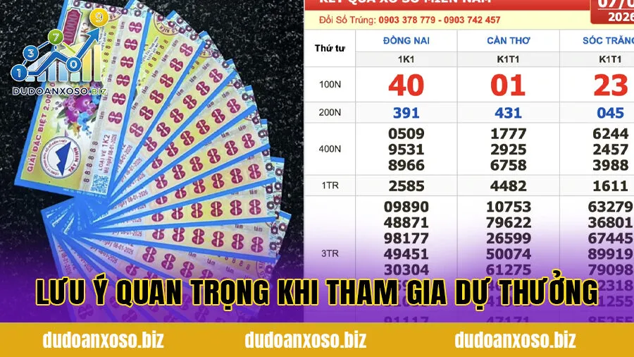 Lưu ý quan trọng khi tham gia dự thưởng