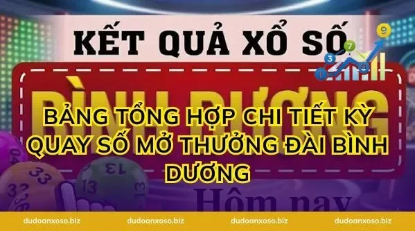 Bảng tổng hợp chi tiết kỳ quay số mở thưởng đài Bình Dương